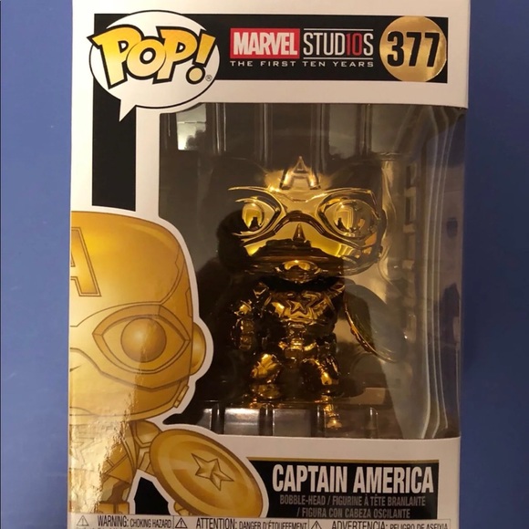 captain america funko pop gold